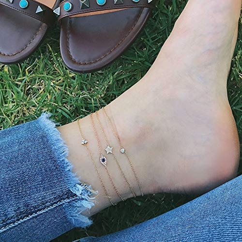 925 Sterling Silver Evil Eye Anklet Bracelet For Women - onlyone