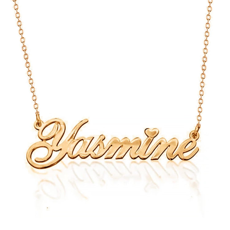 925 Sterling Silver Custom Cursive Yasmine Name Necklace Nameplate Necklace
