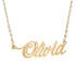 925 Sterling Silver "Oliva" Style Custom Name Necklace Nameplate Necklace - onlyone