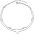 925 Sterling Silver Heart Double Layer Anklet Adjustable Anklet - onlyone