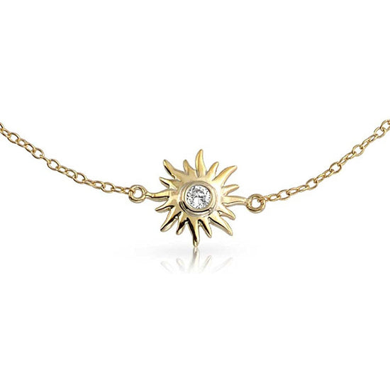925 Sterling Silver Sunflower Summer Style Anklet - onlyone