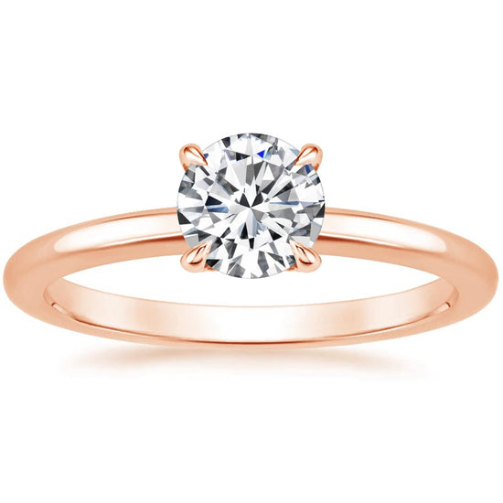 925 Sterling Silver Solitaire Ring 1/2 Carat Moissanite Ring Engagement Ring - onlyone