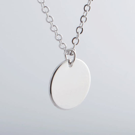 925 Sterling Silver Custom Circle Charm Anklet - onlyone