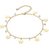 925 Sterling Silver Star and Zirconia Dainty Anklet Bracelet Foot Jewelry For Women - onlyone