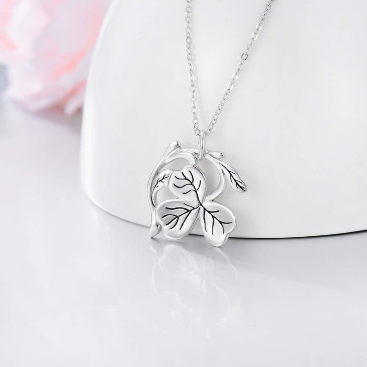 925 Sterling Silver Shamrock Necklace St Patricks Day Necklaces Lucky Jewelry Gifts