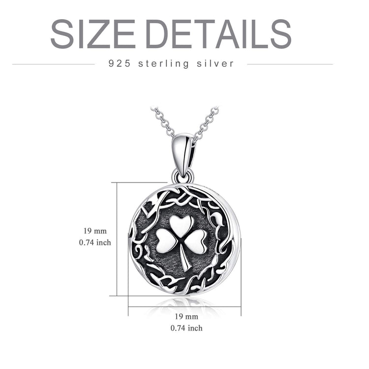 925 Sterling Silver Shamrock Photo Locket Necklace St Patricks Day Necklaces Lucky Jewelry Gifts