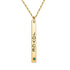 925 Sterling Silver Vertical Engraved Bar Necklace With Birthstone, Gift For Her, Birthday Gift - onlyone