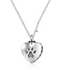 925 Sterling Silver Heart Urn Necklaces Pet Dog Paw Print Cremation Necklace - onlyone
