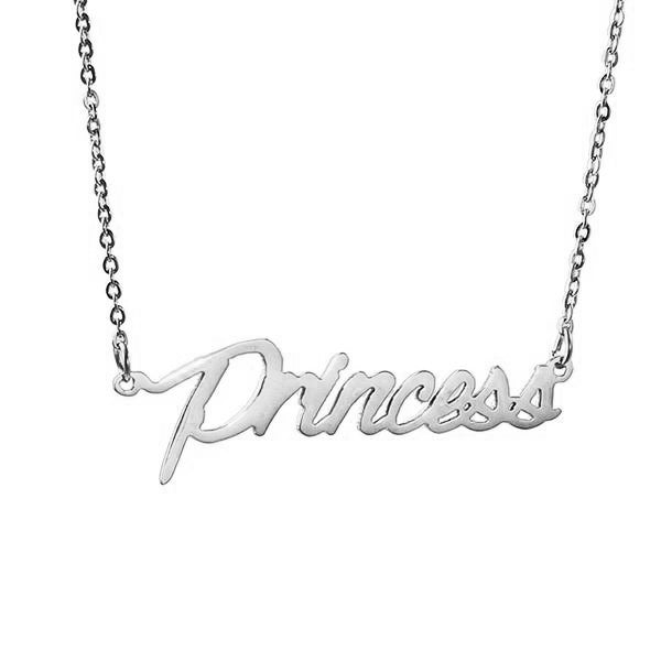 925 Sterling Silver Tiny Charm Name Necklace Nameplate Necklace - onlyone