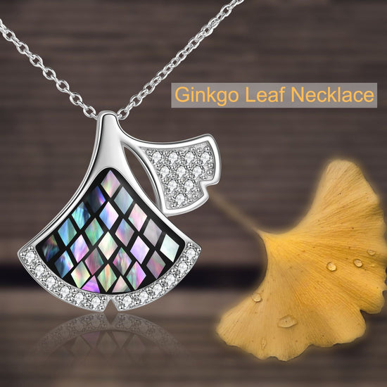 925 sterling silver Ginkgo leaf necklace - onlyone