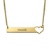 925 Sterling Silver Engraved Heart Bar Custom Name Necklace Nameplate Necklace - onlyone