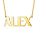 925 Sterling Silver Capital "ALEX" Letters Name Necklace Nameplate Necklace - onlyone