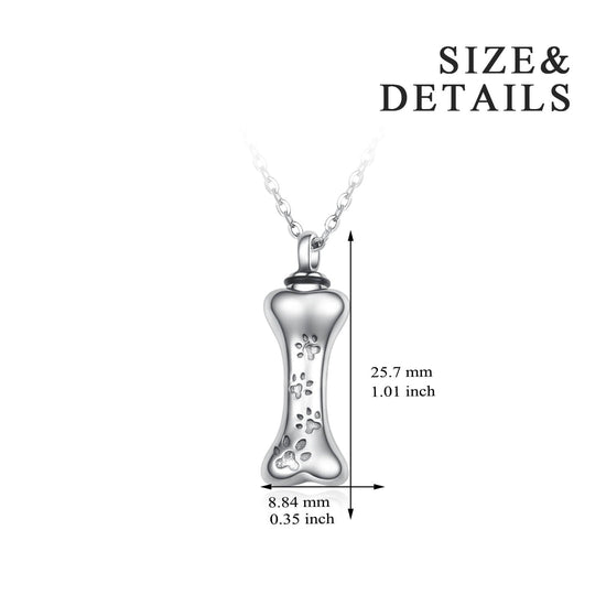 925 Sterling Silver Cremation Jewelry for Ashes Bone Keepsake Locket Pendant Urn Necklace - onlyone