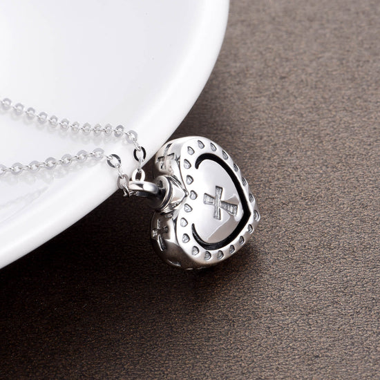 925 Sterling Silver Cremation Jewelry for Ashes Cross Heart Locket Pendant Urn Necklace - onlyone