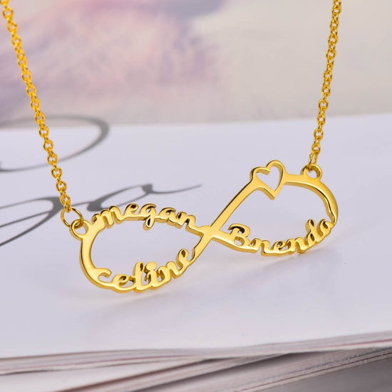 925 Sterling Silver Infinity Name Necklace Nameplate Necklace - onlyone