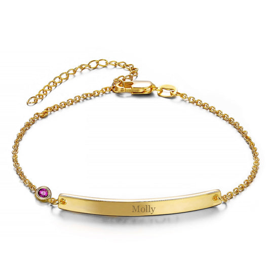 925 Sterling Silber Personal isierte Name Bar ID Armband