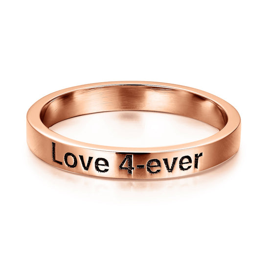 925 Sterling Silver Personalized Engraved Ring, Engraved Band - onlyone