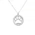 925 Sterling Silver Dog Paw Hollowed-Out Necklace, Gift For Pet Lover - onlyone