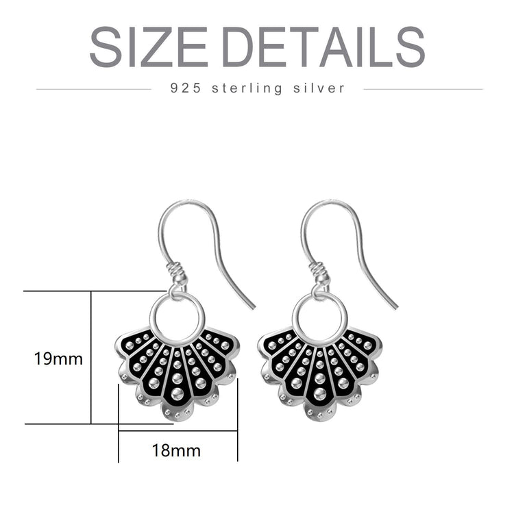 925 Sterling Silver Drop RBG Dissent Collar Earrings, Ginsburg Earrings