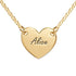 925 Sterling Silver Engraved Heart Name Necklace Nameplate Necklace - onlyone