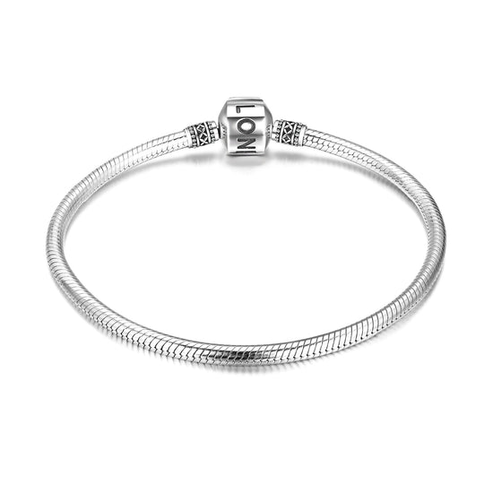 925 Sterling Silver Personalized Basic Bracelet For Beads Charm Bracelet - onlyone