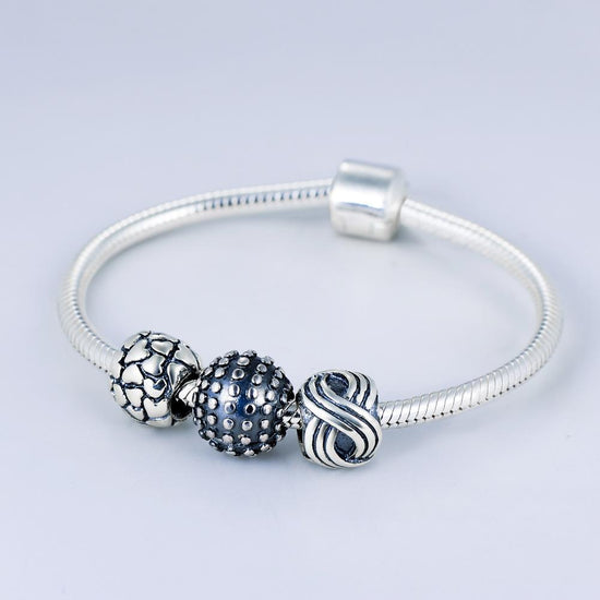 925 Sterling Silver Fashion Oxidation Sterling Silver Charm For Bracelet and Necklace - onlyone