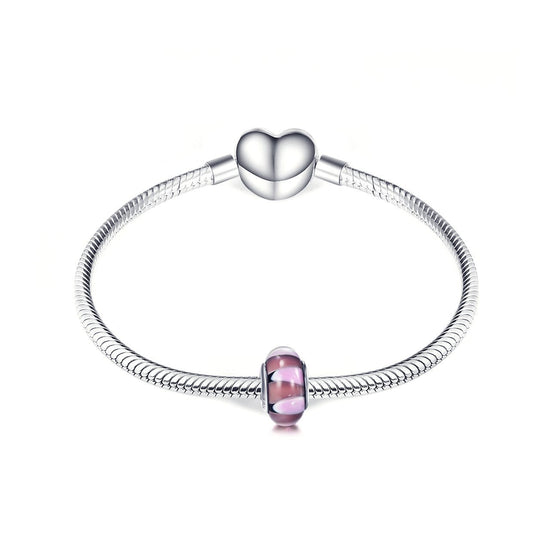 925 Sterling Silver  Murano Glass Charm for Bracelet and Necklace - onlyone