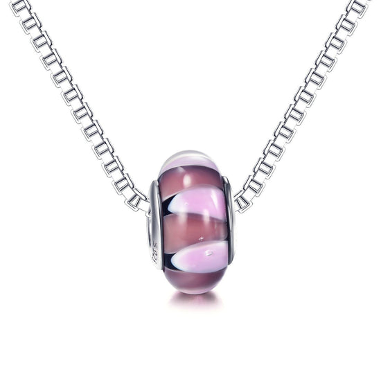 925 Sterling Silver  Murano Glass Charm for Bracelet and Necklace - onlyone