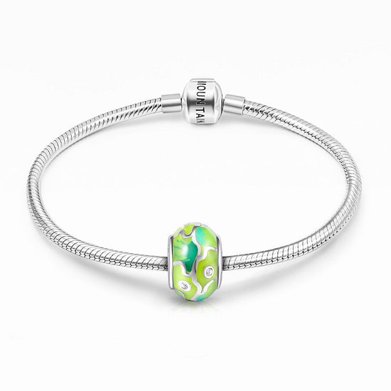 925 Sterling Silver Abstract Painting Craft Charm for Bracelet and Necklace - onlyone