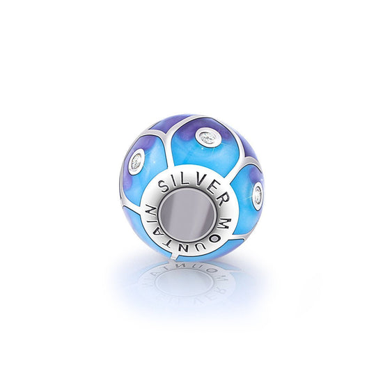 925 Sterling Silver Abstract Painting Craft 925Colorful Charm for Bracelet and Necklace - onlyone