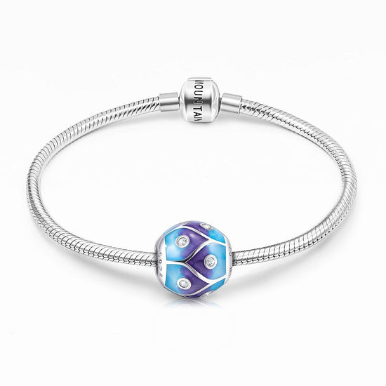 925 Sterling Silver Abstract Painting Craft 925Colorful Charm for Bracelet and Necklace - onlyone