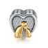 925 Sterling Silver Two Cat Charm Fit for Bracelet and Necklace - onlyone