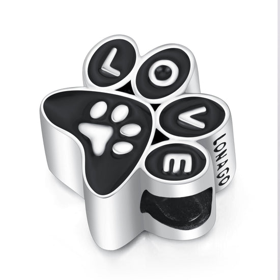 925 Sterling Silver Pets Paw Love Charm for Bracelet and Necklace - onlyone