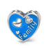 Sterling Silver Family Love Heart Charms for Bracelet and Necklace - onlyone