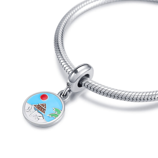 Sterling Silver Beach In The Summer Charm Fit for Bracelet and Necklace - onlyone