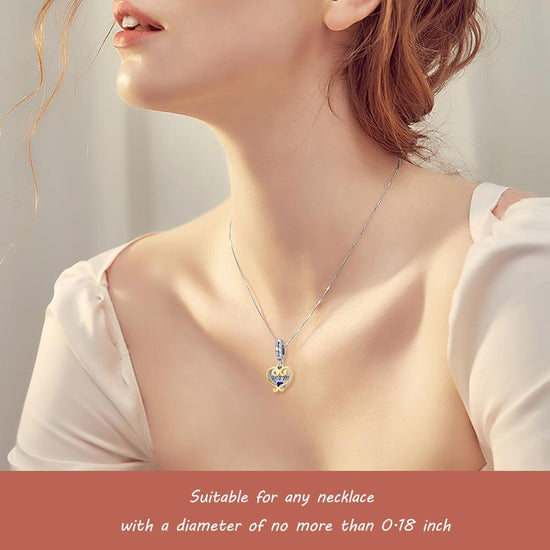 925 Sterling Silver Mom Love Charm Fit for Bracelet and Necklace - onlyone
