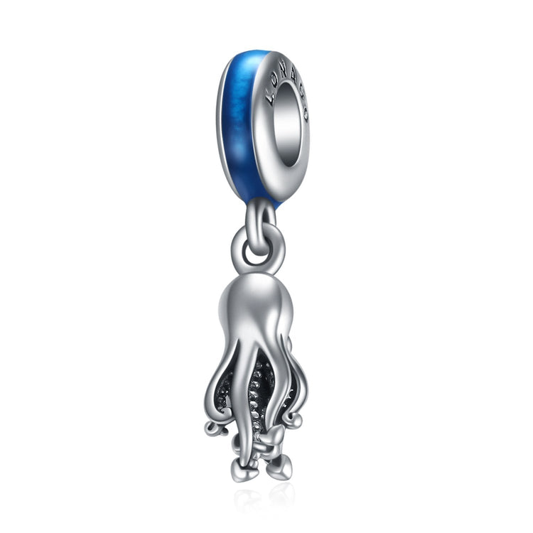 925 Sterling Silver Octopus Charm Fit for Bracelet and Necklace - onlyone
