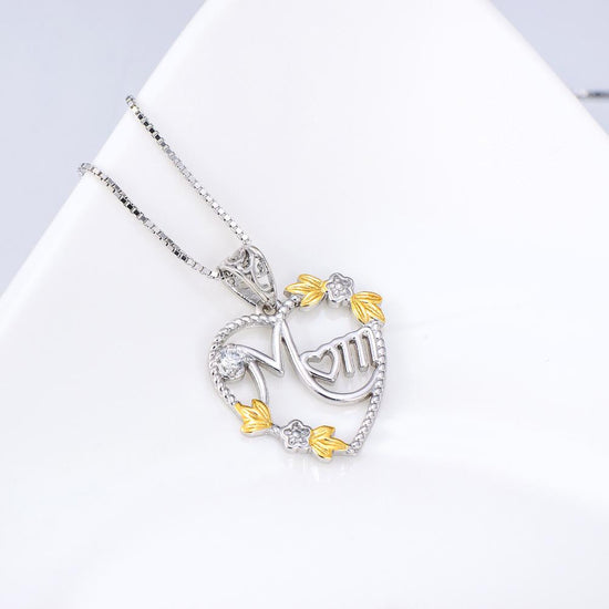 925 Sterling Silver Women Heart Pendant Necklace Gift For Mom - onlyone