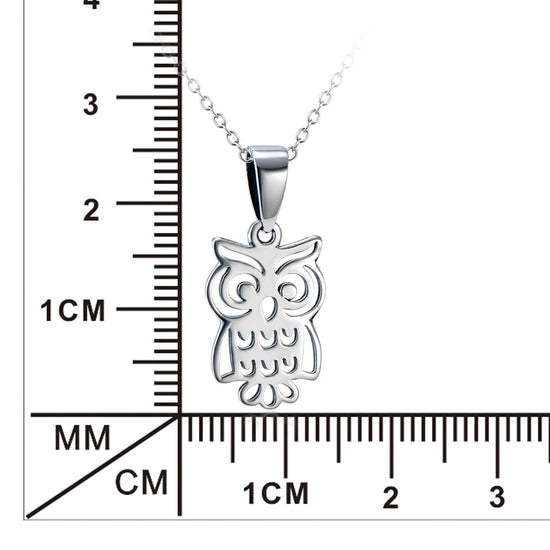 925 Sterling Silver Cute Halloween Owl Necklace - onlyone