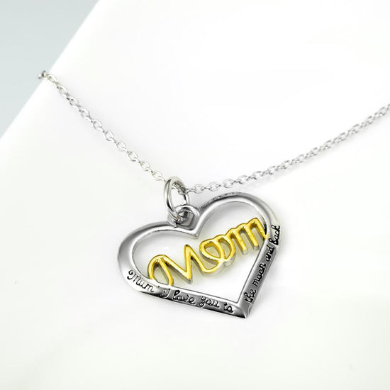 925 Sterling Silver Women Heart Pendant Necklace Gift For Mom - onlyone