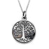 Genuine 925 Silver Retro Engraved 2 Sides the Family Tree Vintage Necklace - onlyone