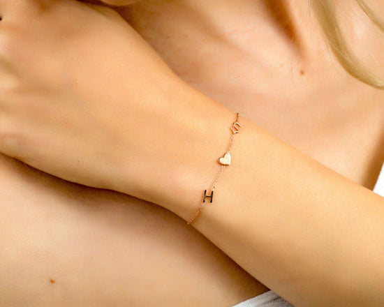 925 Sterling Silver Customizable Alphabet Bracelet - onlyone