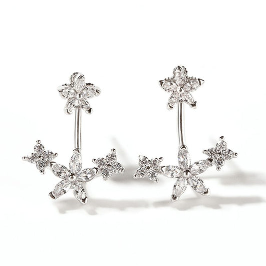 925 Sterling Silber Blume Sterling Silber Ohr jacken