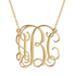 925 Sterling Silver Initial Monogram Necklace - onlyone