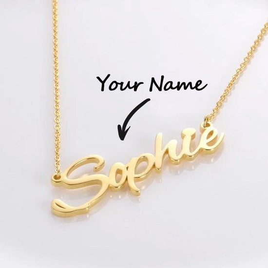 "Sophie"Style 10K/14K  Gold Personalized Name Necklace Adjustable 16" - 20"  White Gold/Yellow Gold/Rose Gold - onlyone