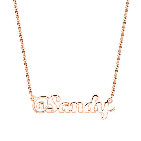 925 Sterling Silver Custom Sandy Name Necklace Nameplate Necklace - onlyone