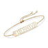14K Gold Personalized Roman Numeral Date Bracelet Length Adjustable 6" - 7" - onlyone
