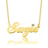 14K Gold Personalized Swarovski Name Necklace  Adjustable 16" - 20" - onlyone