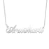 14K Gold Personalized Two Names Necklace Adjustable 16" - 20" - onlyone