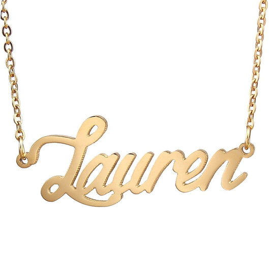 925 Sterling Silber "Lauren" Stil Custom Name Halskette